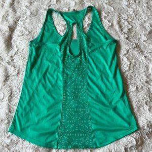 Under Armour  Green Racerback With. Key Hole  Tank Tank  Size SM/P
